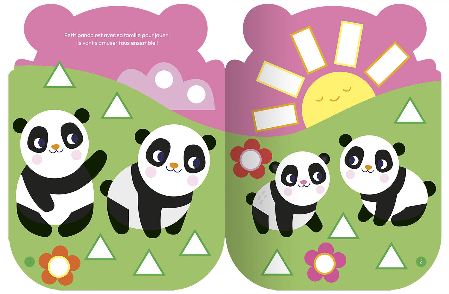 Gommettes formes - Coucou petit panda