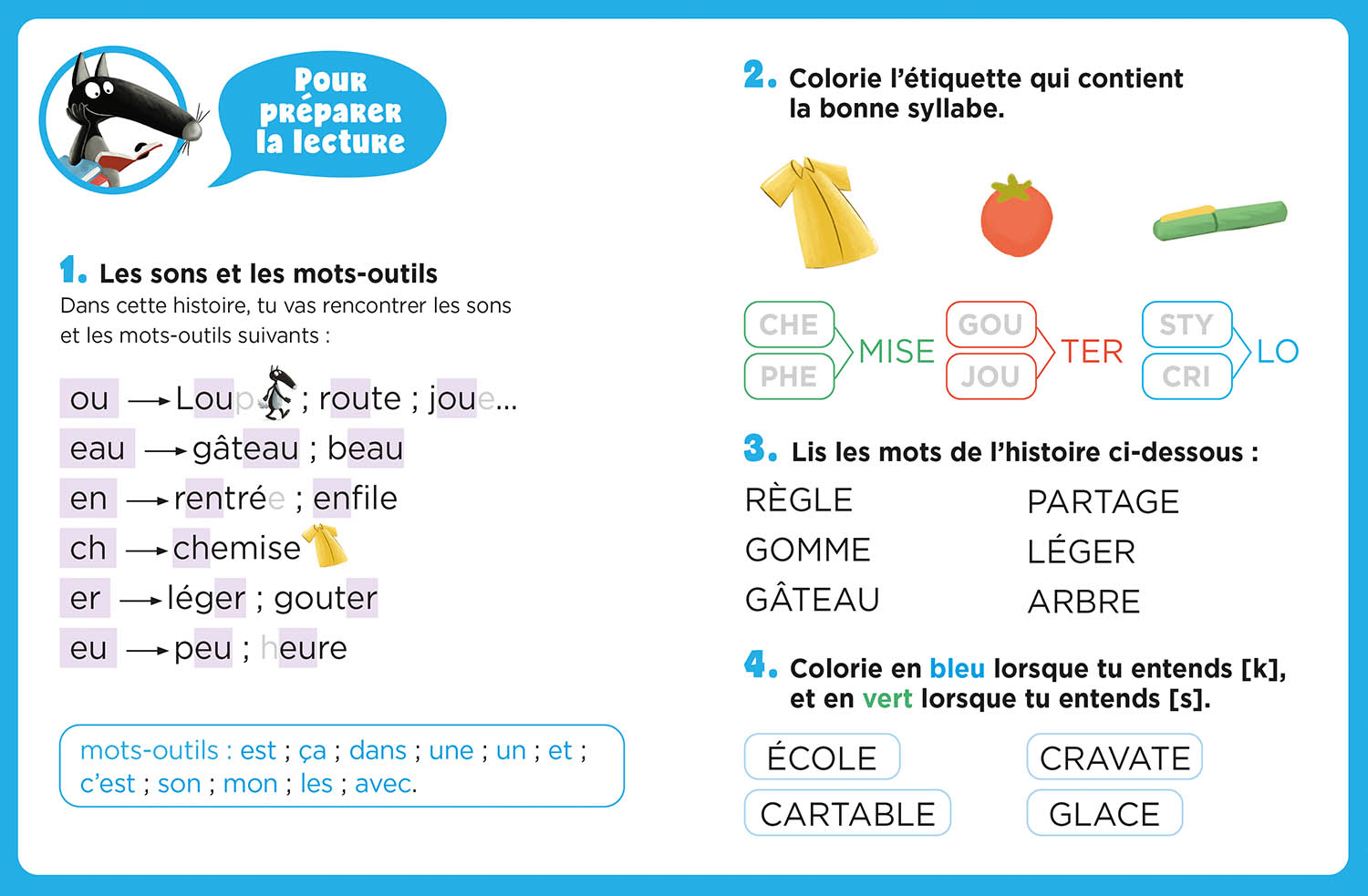 LA RENTREE DES CLASSES NIV1 - MES LECTURES DE CP AVEC LOUP