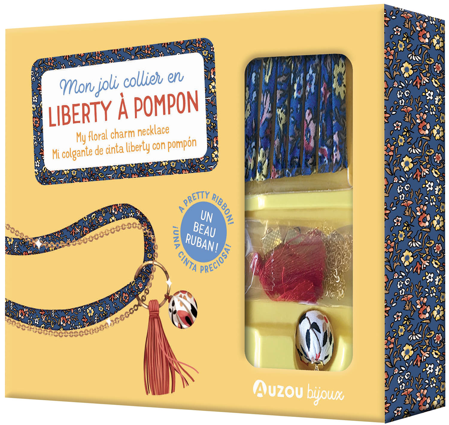 MON JOLI COLLIER EN LIBERTY À POMPON (NE)