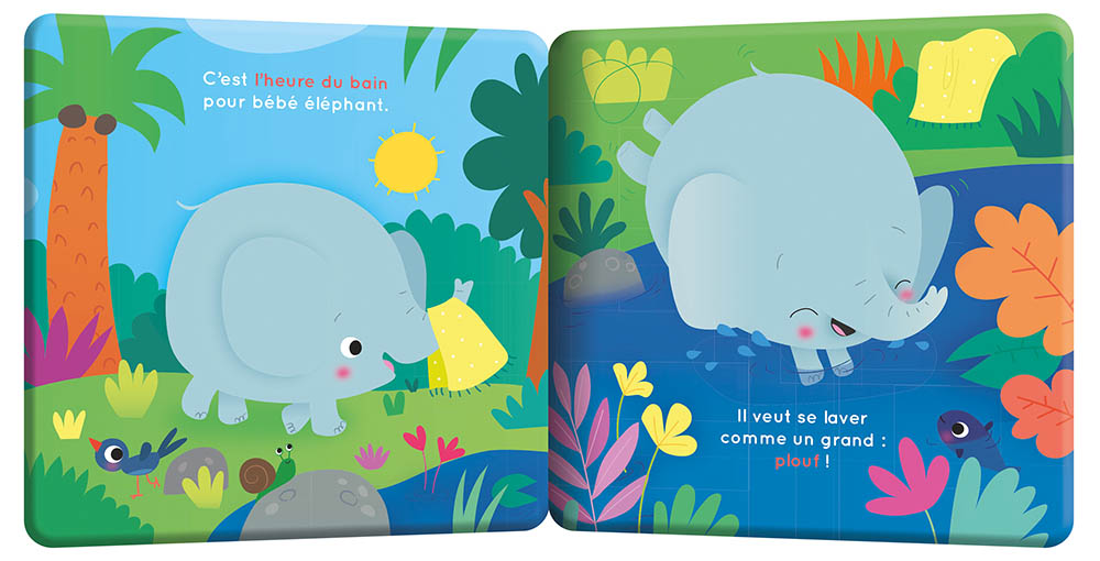 Au bain bébé éléphant ! (NE)