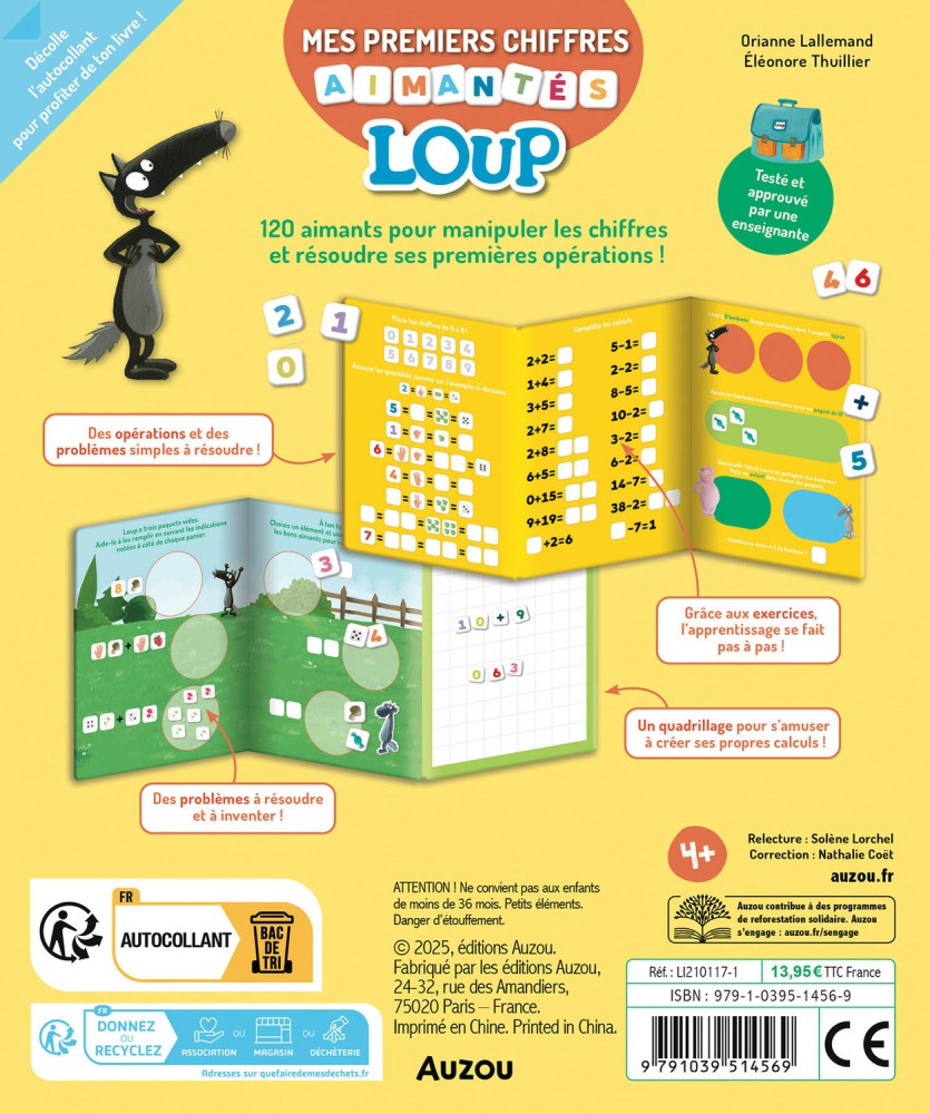 Mon Aventure Aimantée - Mes Premiers Chiffres Aimantés Loup