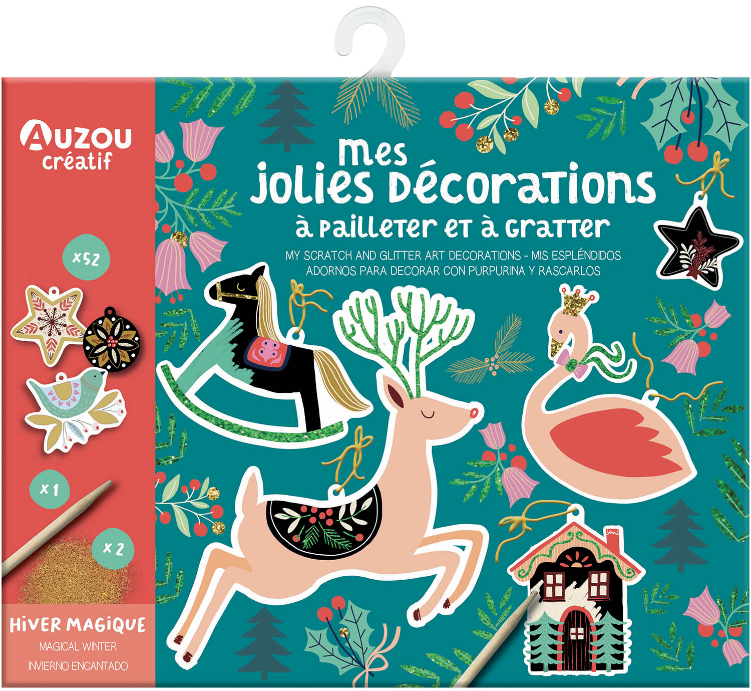 Ma Pochette D'artiste - Mes Jolies Décorations À Pailleter Et À Gratter - Hiver Magique