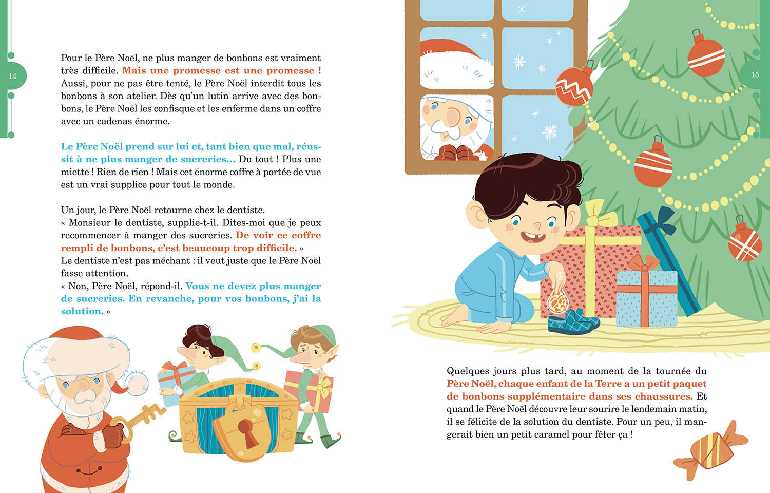 Le Soir Avec Le Père Noël, Les Rennes Et Les Bonshommes De Neige