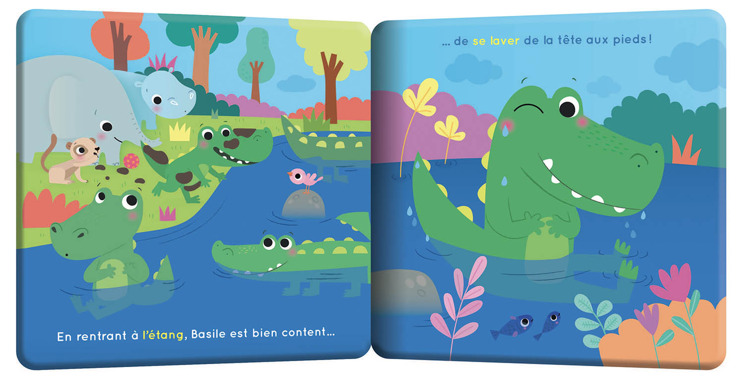 BASILE LE CROCODILE - LIVRE BAIN