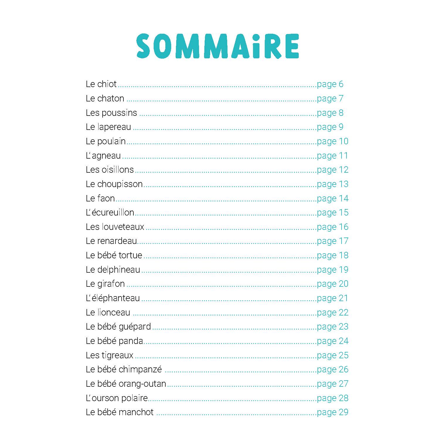 Les Bébés Animaux