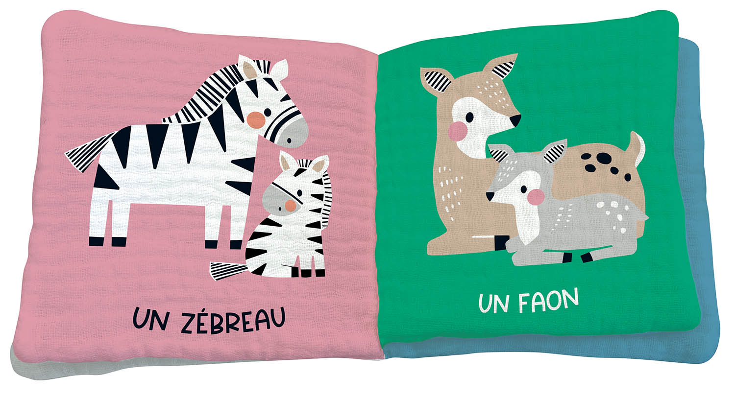 LES BEBES ANIMAUX MON PREMIER LIVRE TISSU EN LANGE 
