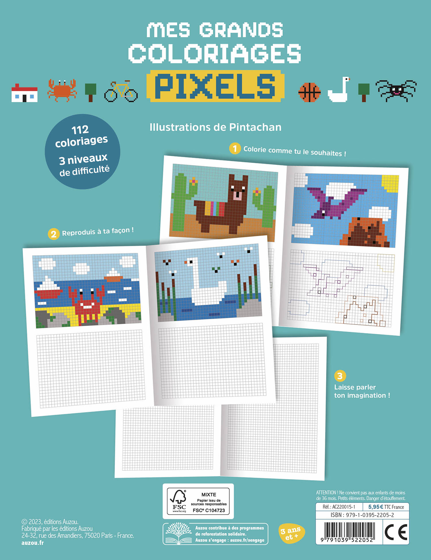 Mes grands coloriages - Pixels 2