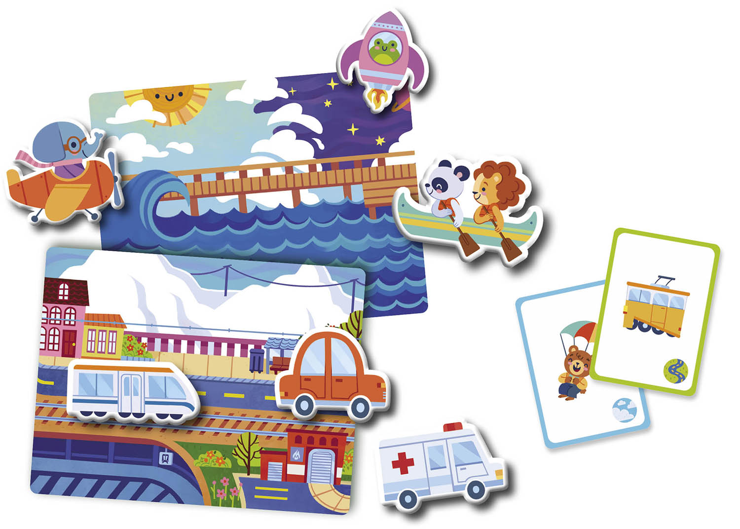 MON PETIT COFFRET AIMANTE - LES VEHICULES