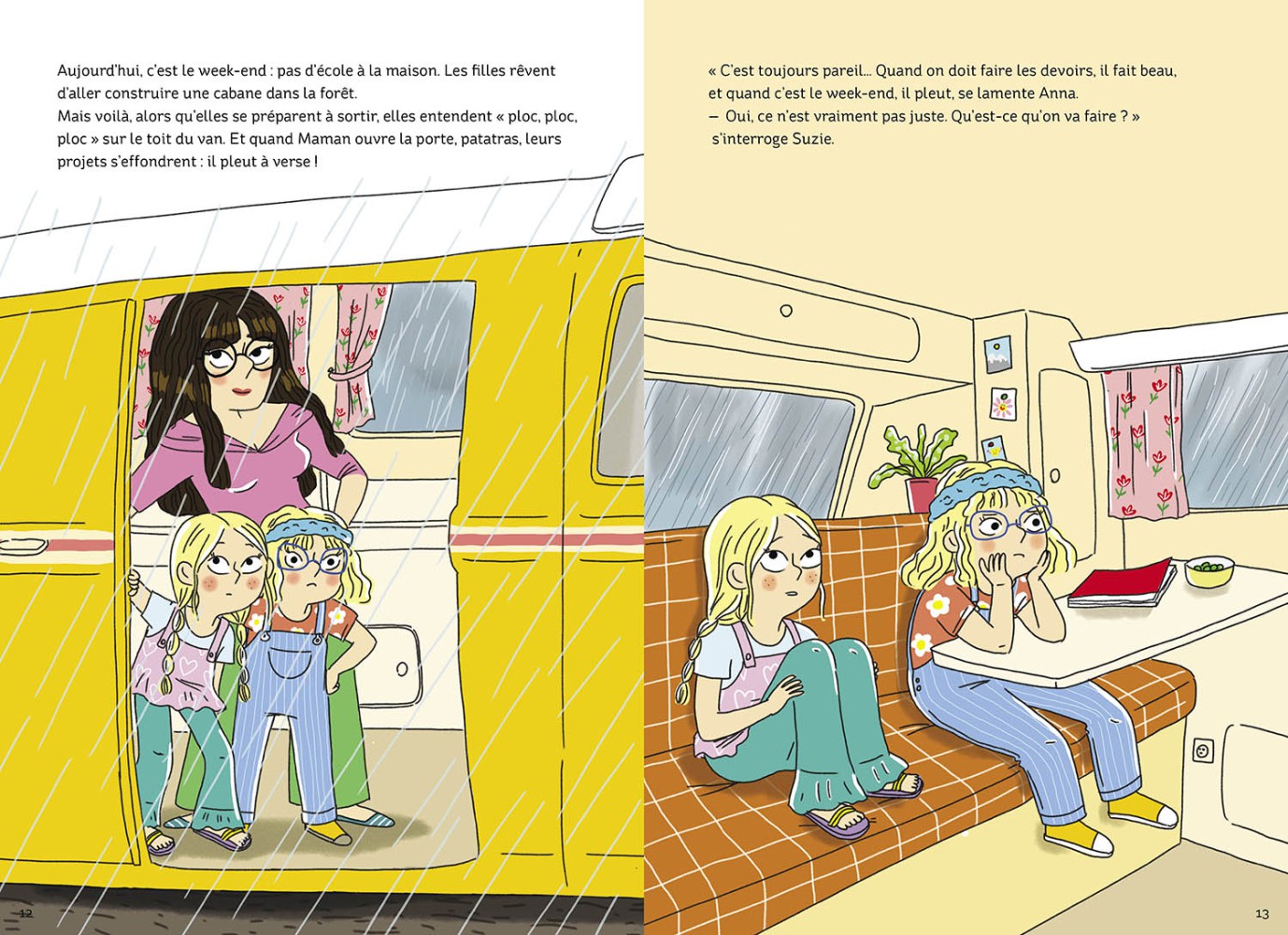 Anna Et Suzie Dansent Sous La Pluie