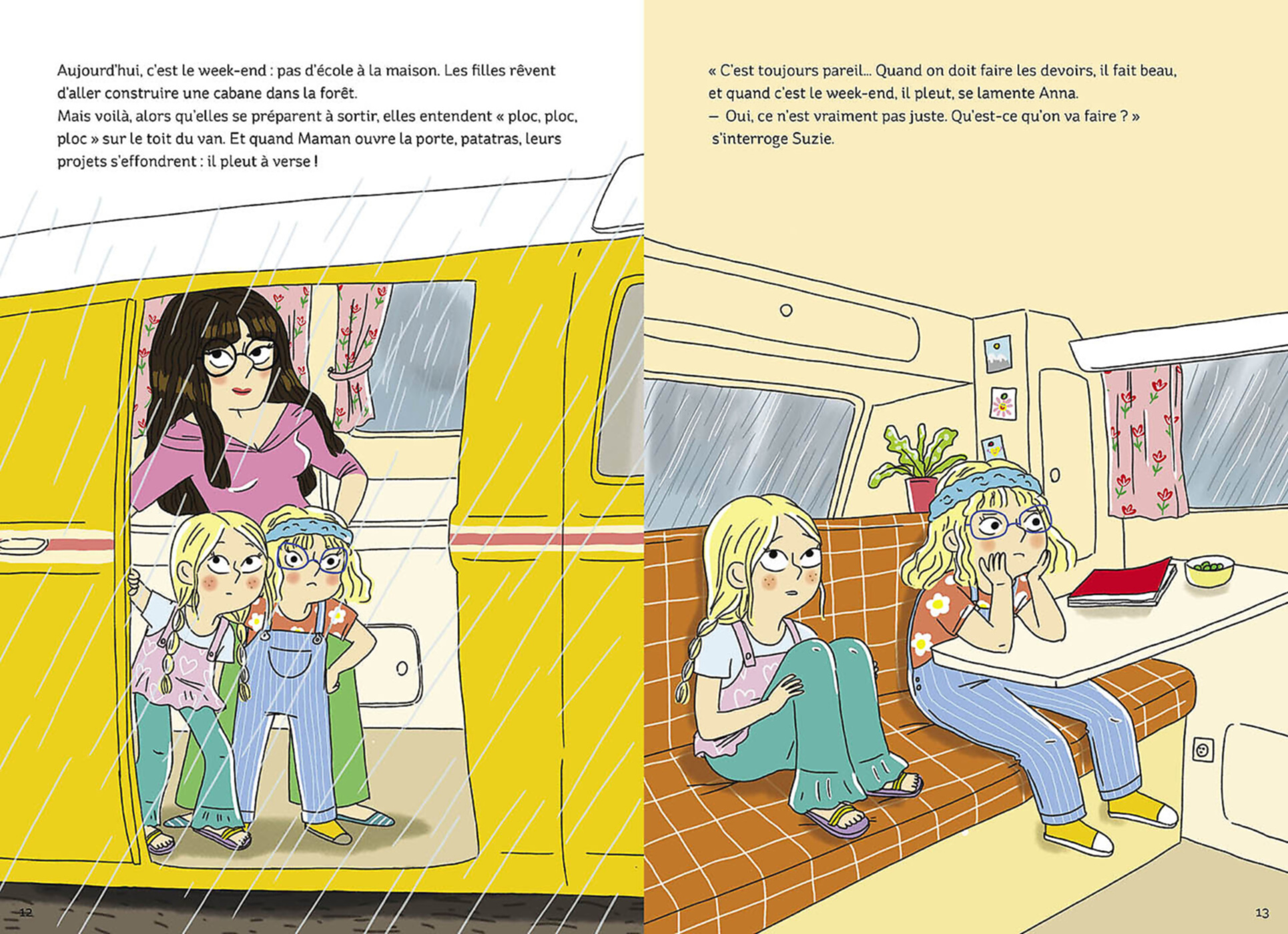 Anna Et Suzie Dansent Sous La Pluie