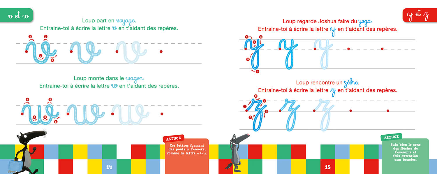 Livre Ardoise - Les Lettres Minuscules Avec Loup Livre Ardoise - Les Lettres Minuscules Avec Loup
