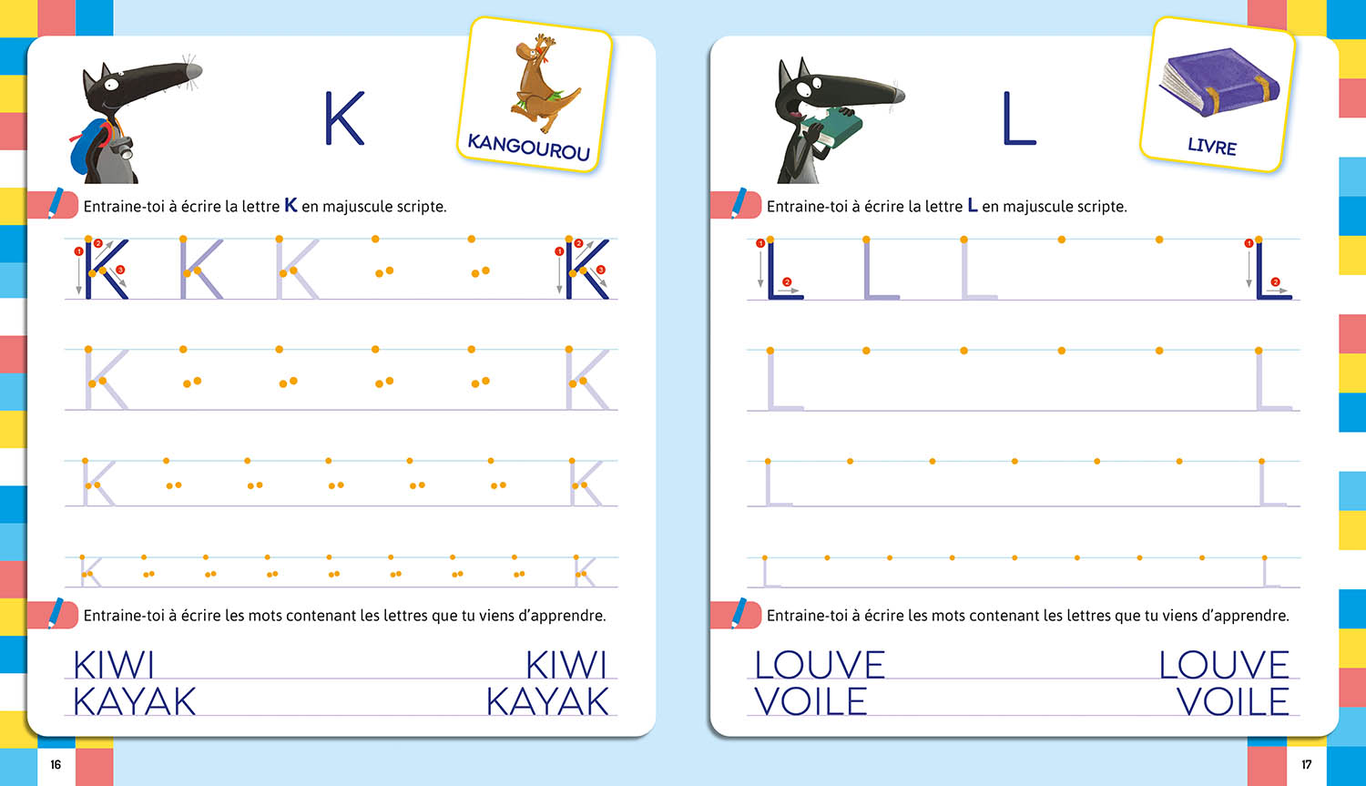 Mon Cahier D'écriture Loup - Majuscules Script