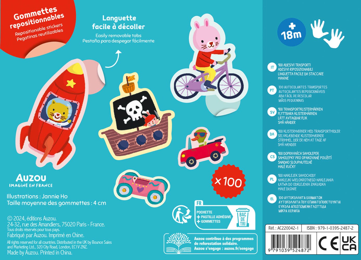 100 Gommettes - Les Transports