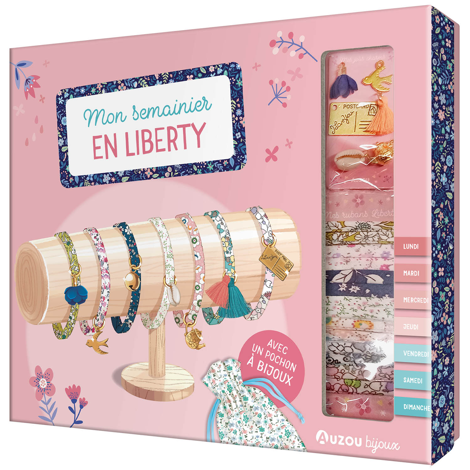 Ma boîte à bijoux - Mon semainier de 7 bracelets en Liberty NE
