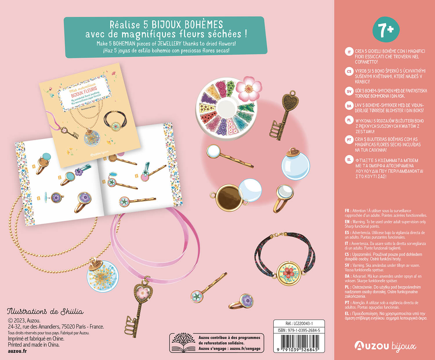 NE Boîte à bijoux fleuris