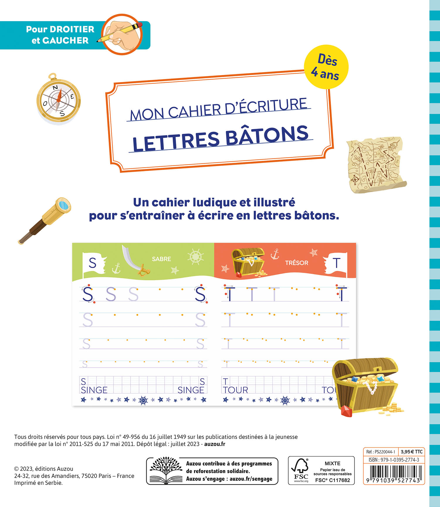 Mon Cahier D'écriture - Lettres Bâtons - Pirates Mon Cahier D'écriture - Lettres Bâtons - Pirates