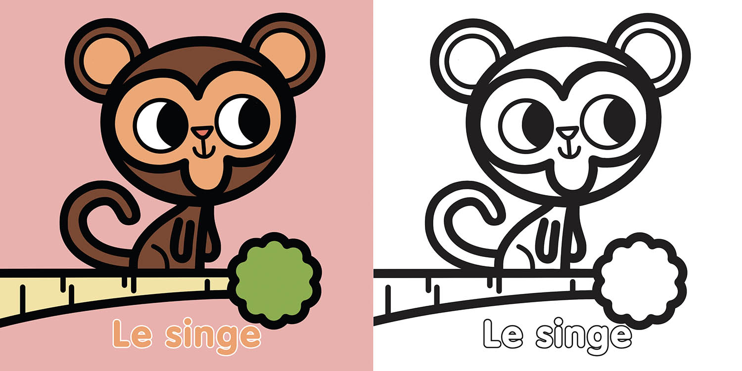 Mes premiers coloriages sans dépasser - Animaux