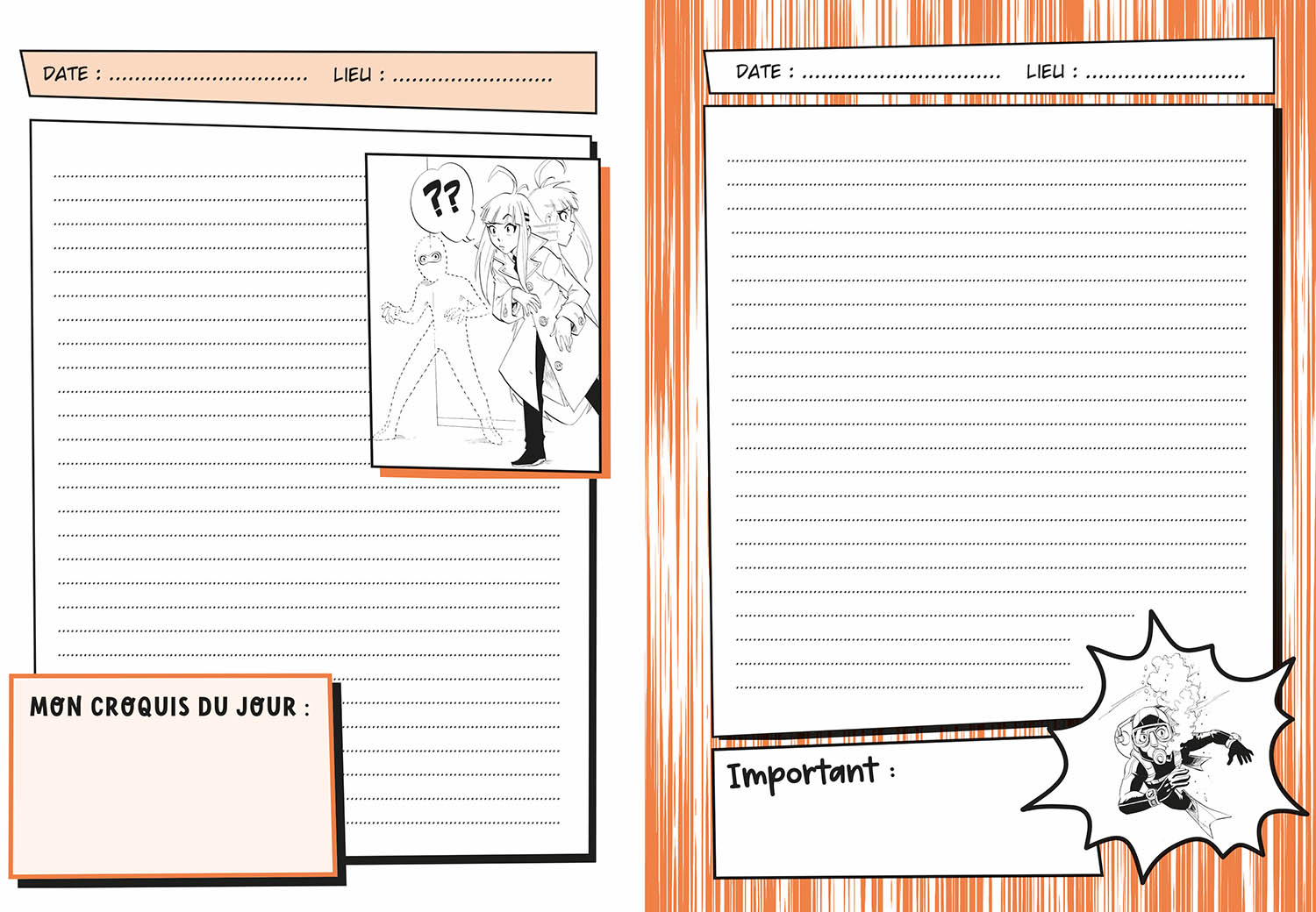 Ma Papeterie Créative - Mon Carnet Top Secret - Manga