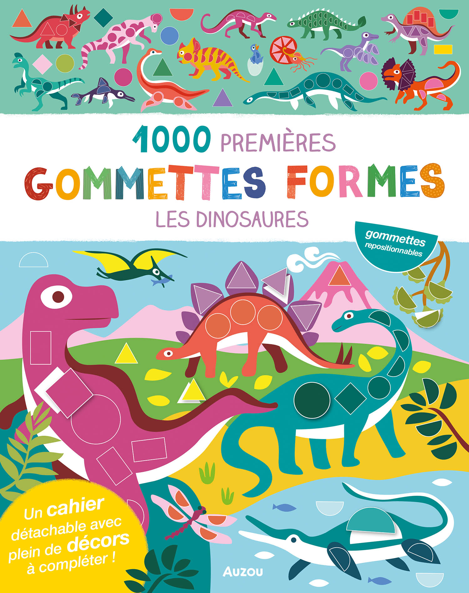 1000 gommettes formes - Dinosaures