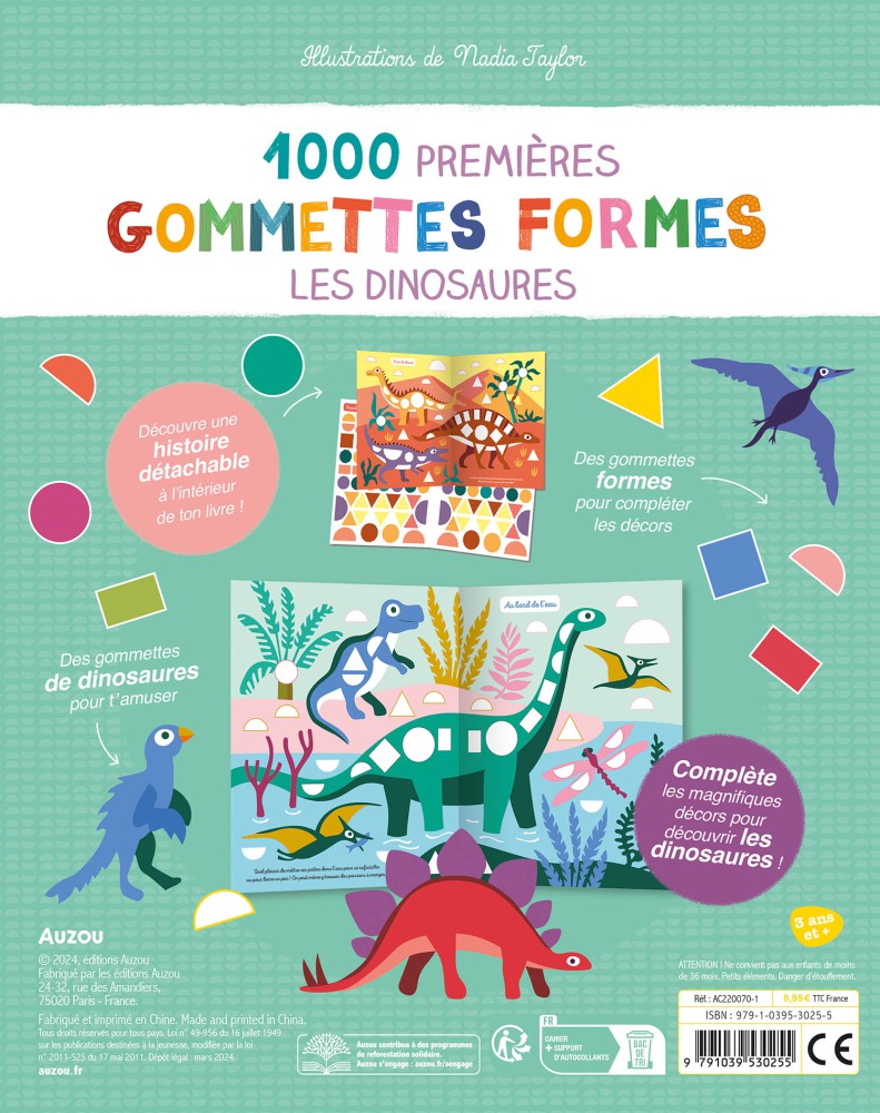 1000 Gommettes Formes - Dinosaures 1000 Gommettes Formes - Dinosaures