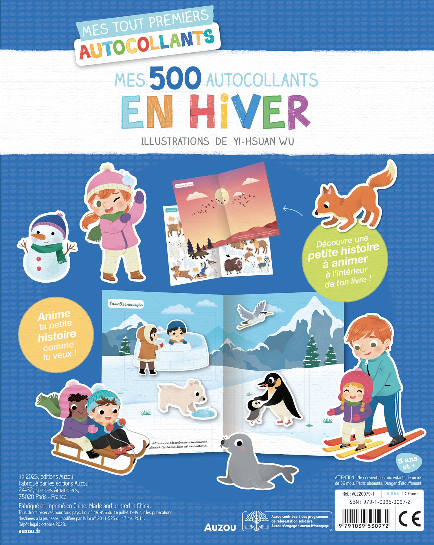500 autocollants - Dans le froid