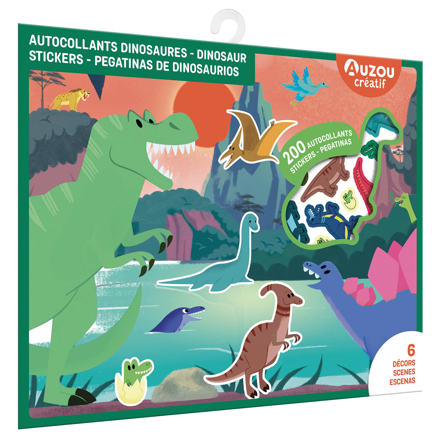 Ma Pochette D'artiste - 200 Autocollants Dinosaures