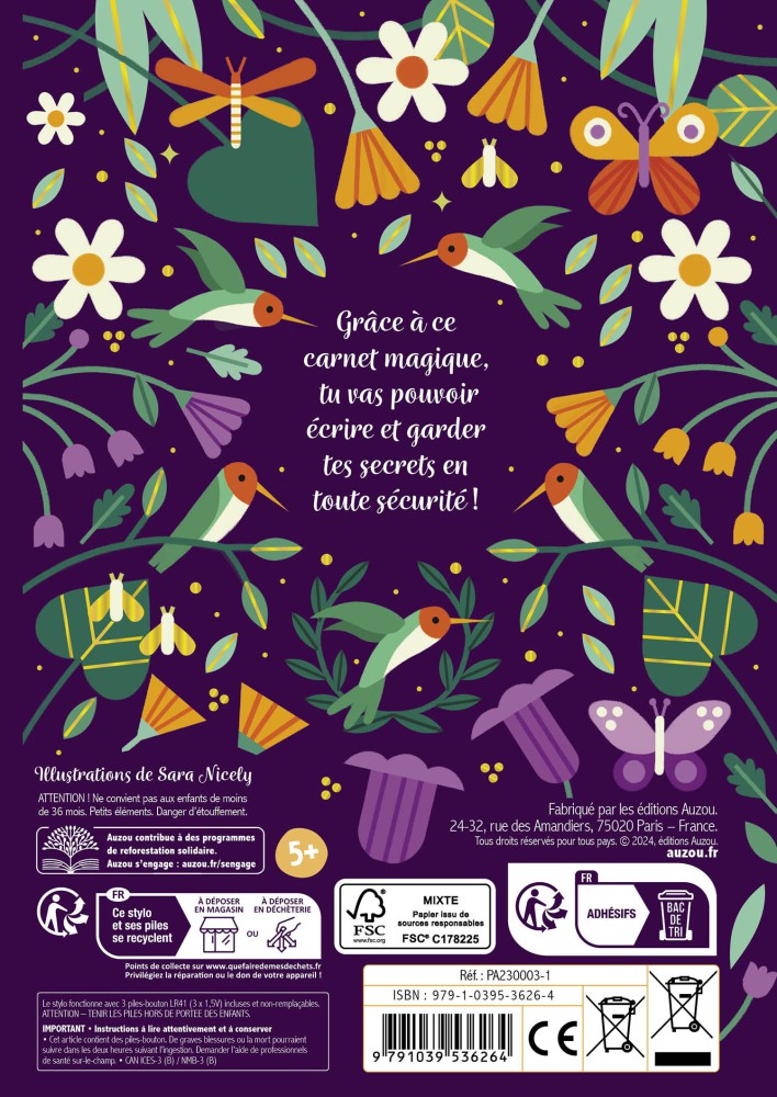 Mon carnet secret - Encre invisible Mon carnet secret - Encre invisible