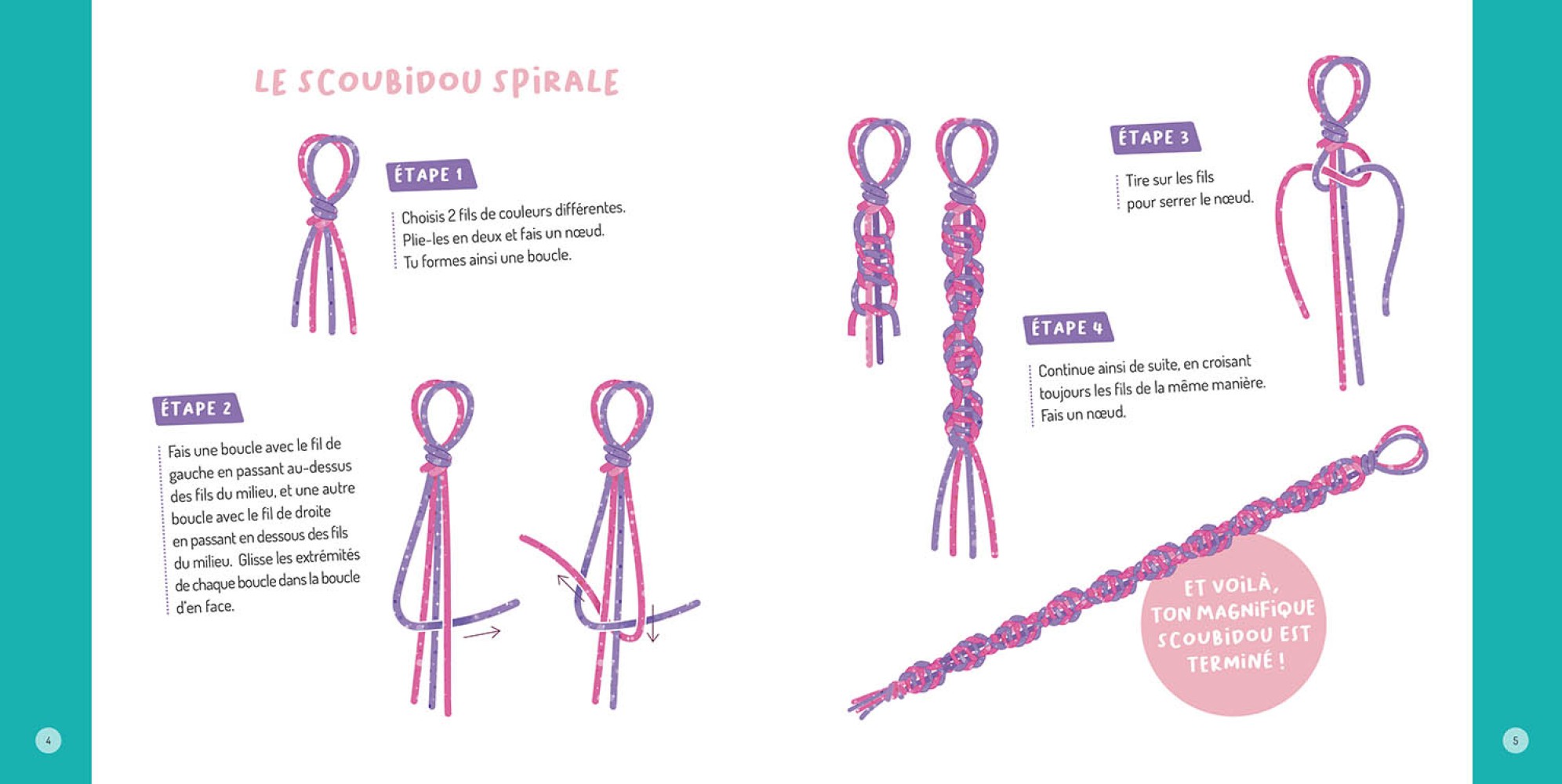 Mes scoubidous pailletés