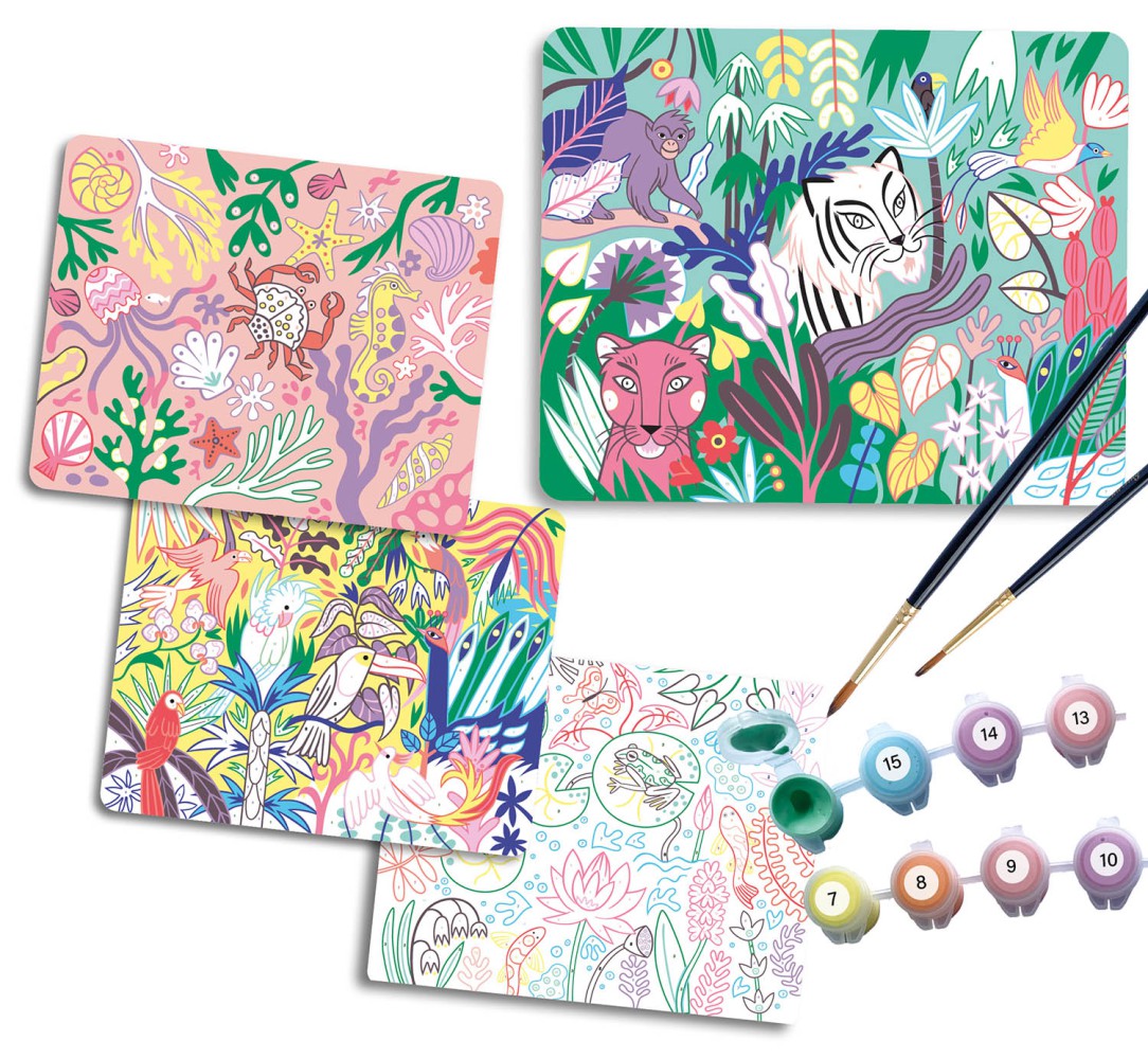 Mon Coffret D'artiste - Mes 4 Peintures Au Numéro : Merveilleuse Nature Mon Coffret D'artiste - Mes 4 Peintures Au Numéro : Merveilleuse Nature