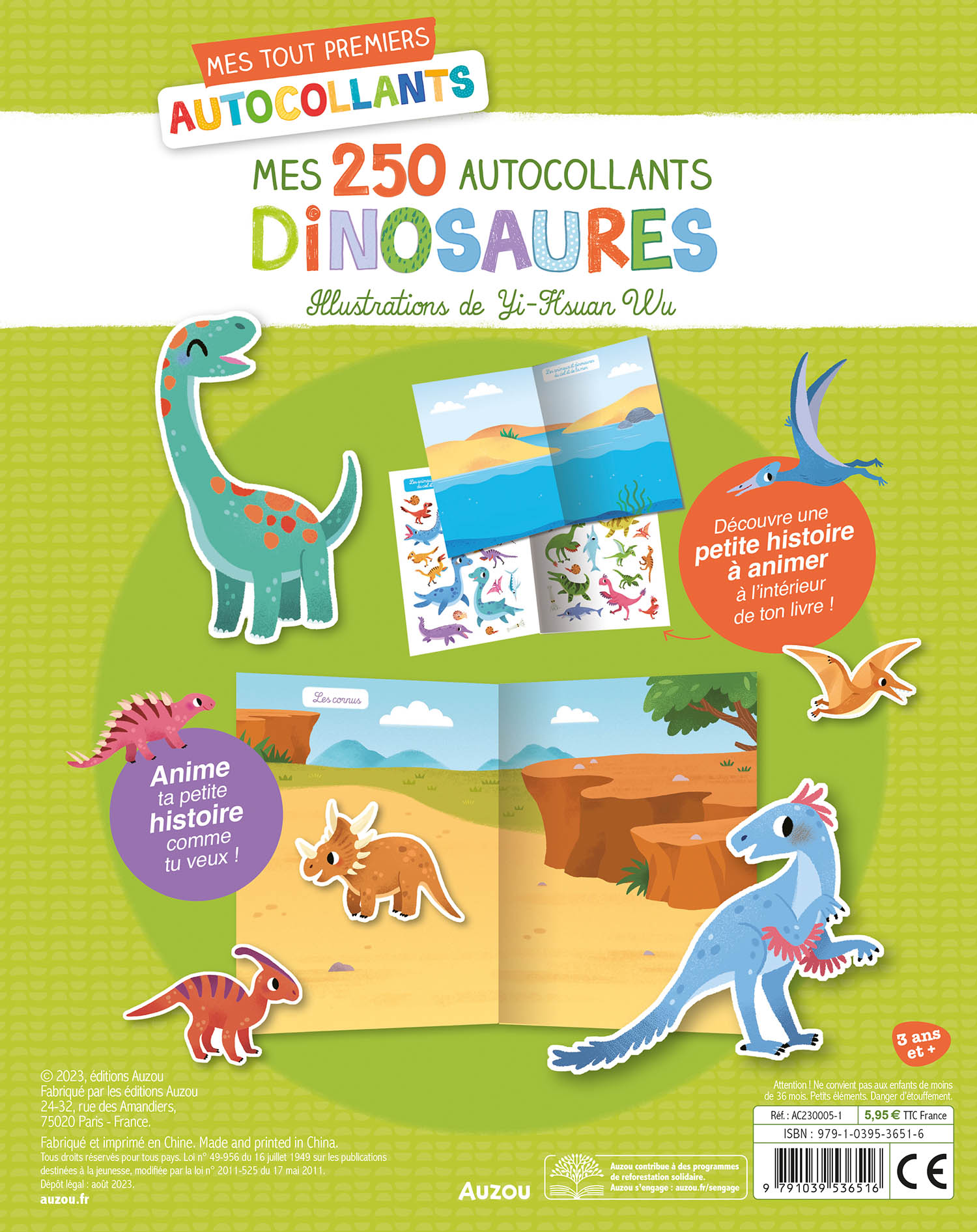 250 Autocollants - Dinosaures