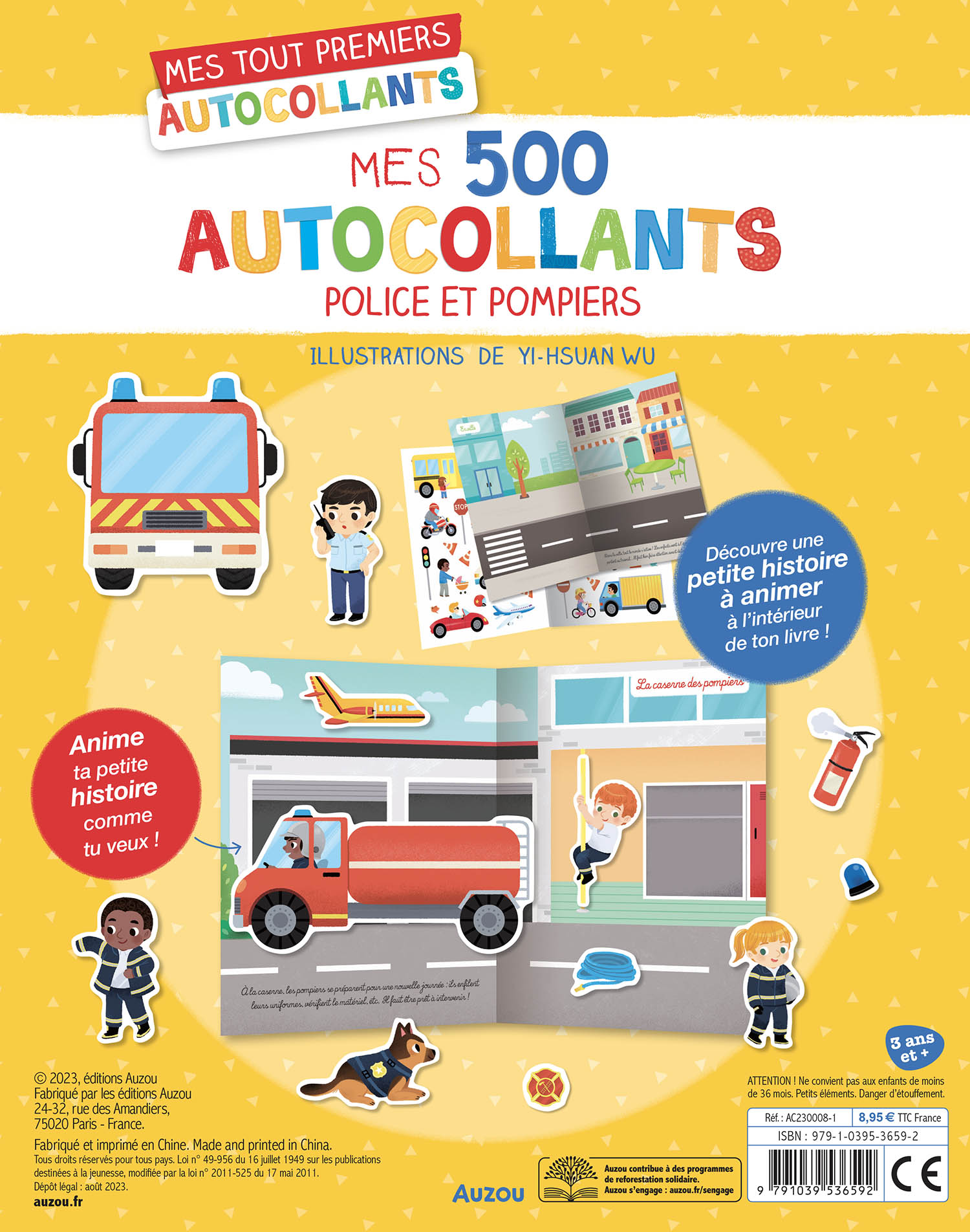 500 autocollants - Police et pompiers