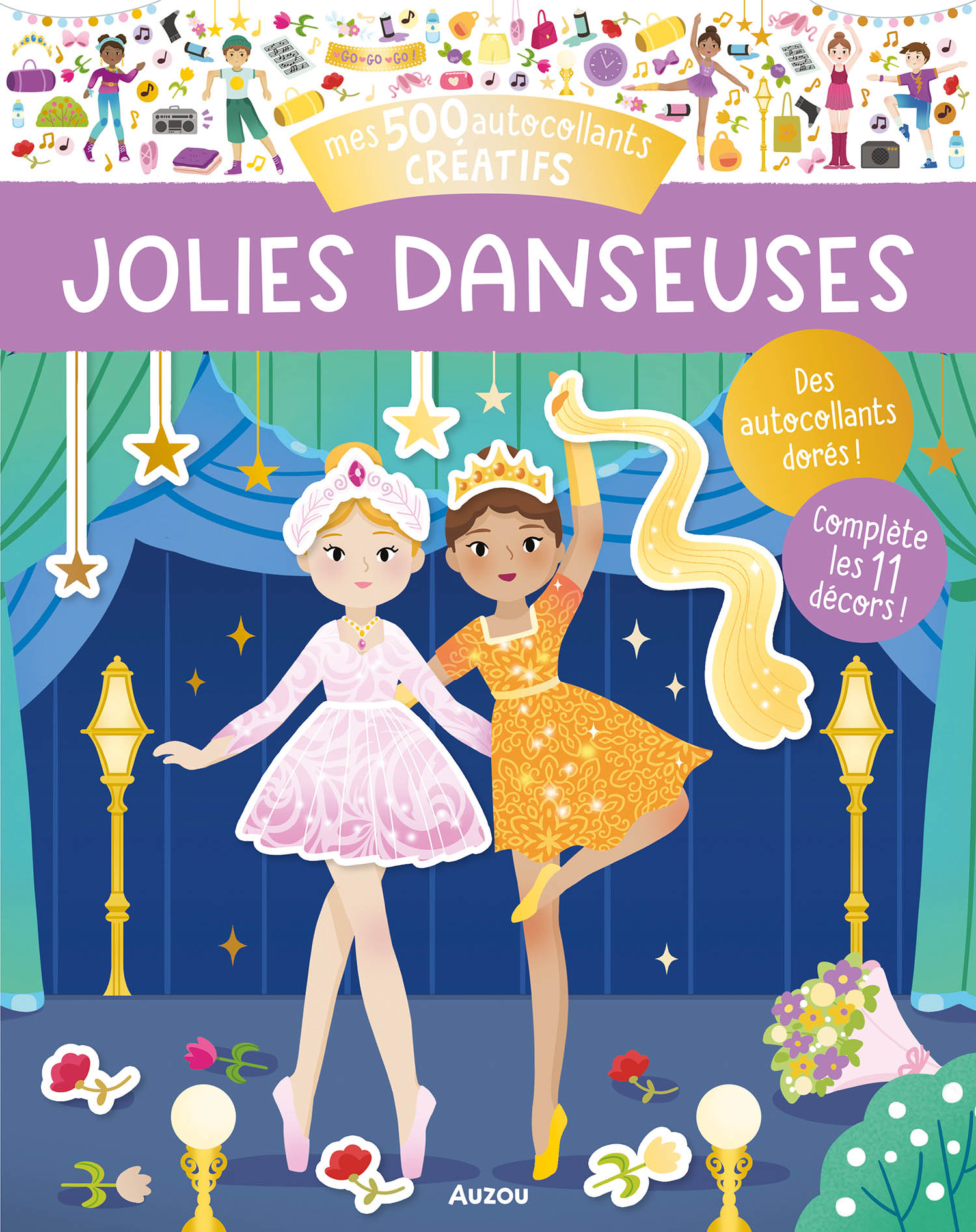 500 autocollants créatifs - Danseuses