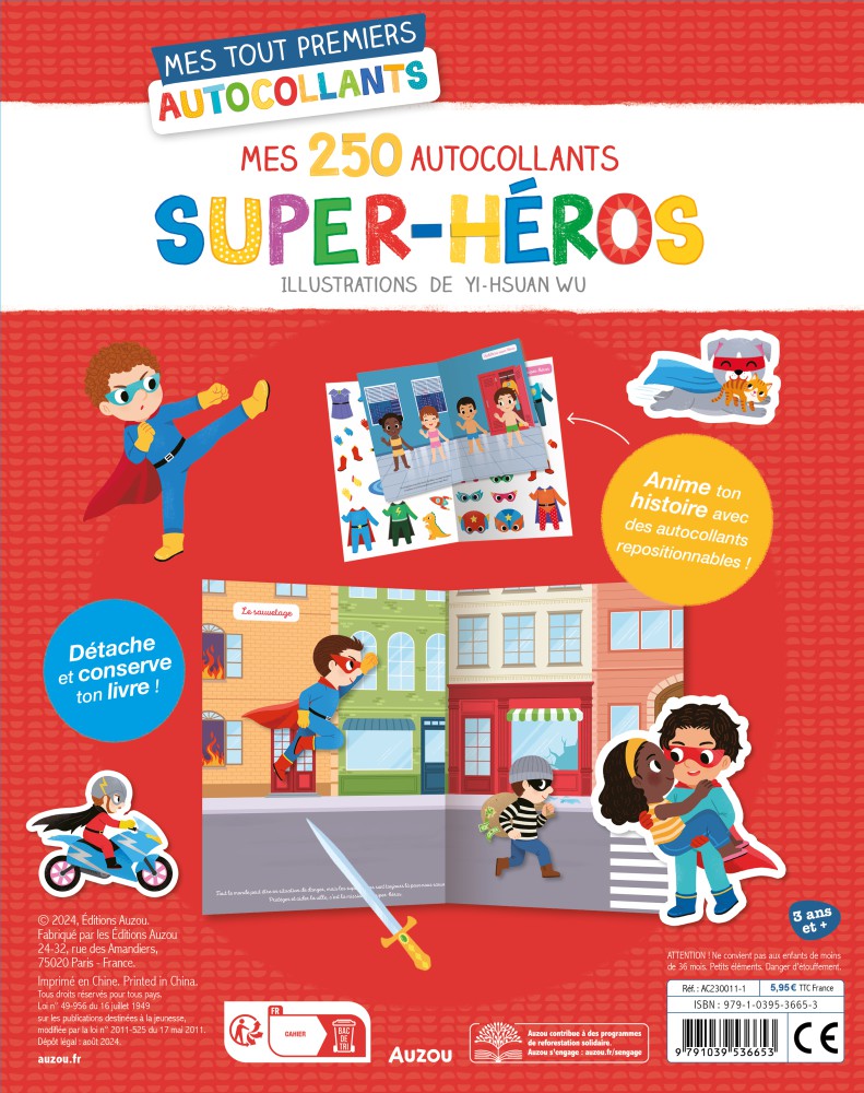 250 Autocollants - Super-Héros