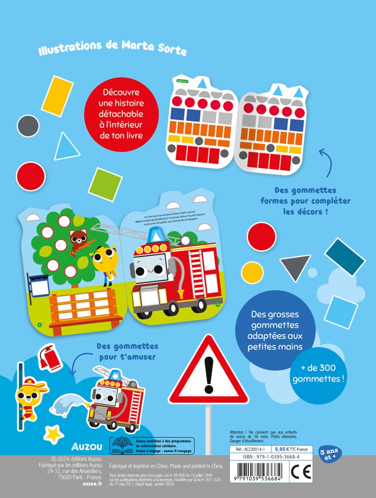 Gommettes Formes - L'aventure De Petit Camion De Pompier Gommettes Formes - L'aventure De Petit Camion De Pompier