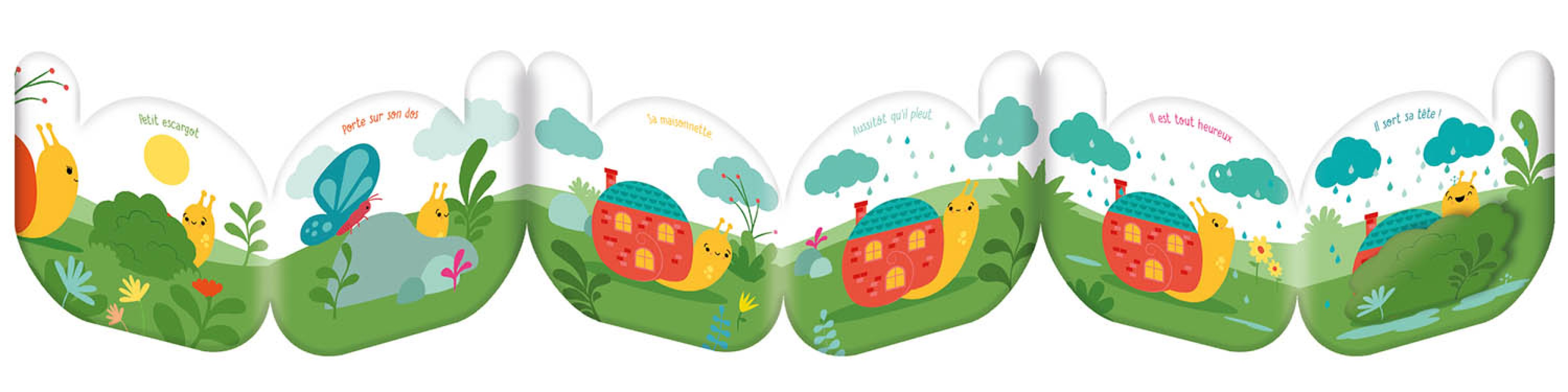 Comptines Tissu Accordéon - Petit Escargot Comptines Tissu Accordéon - Petit Escargot