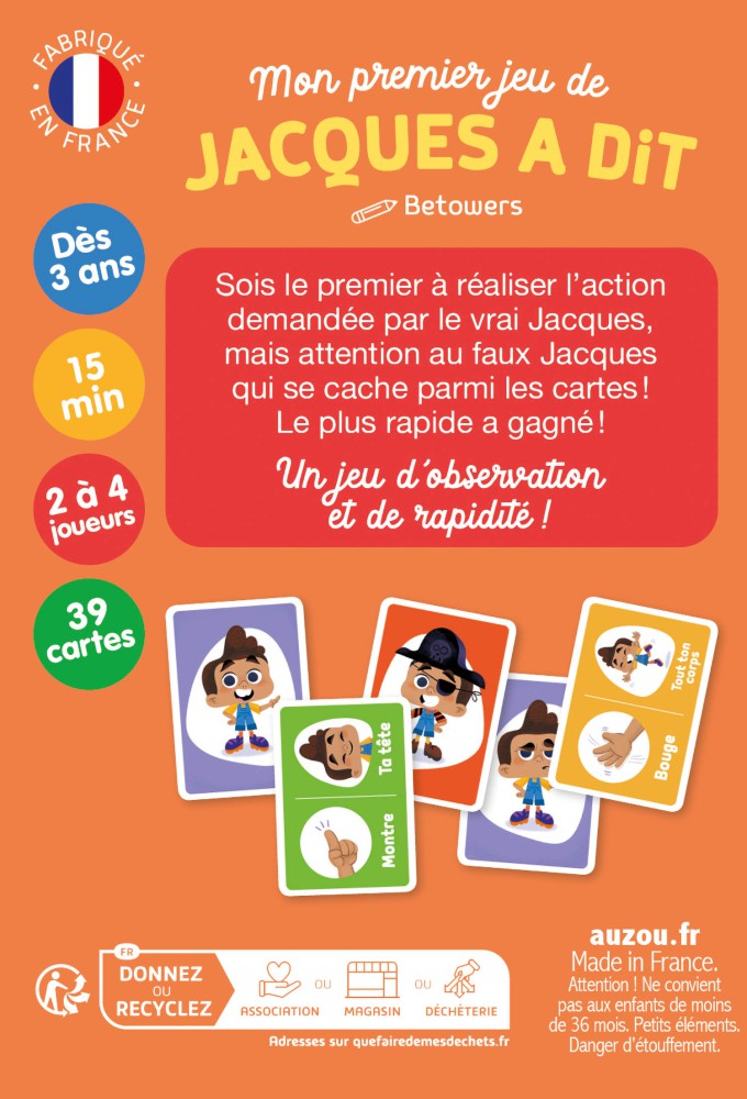 MON PREMIER JEU DE JACQUES A DIT