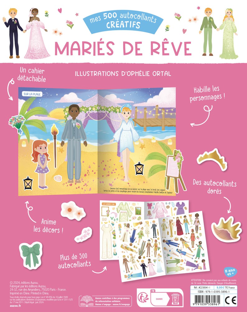500 autocollants créatifs - Mariées de rêves