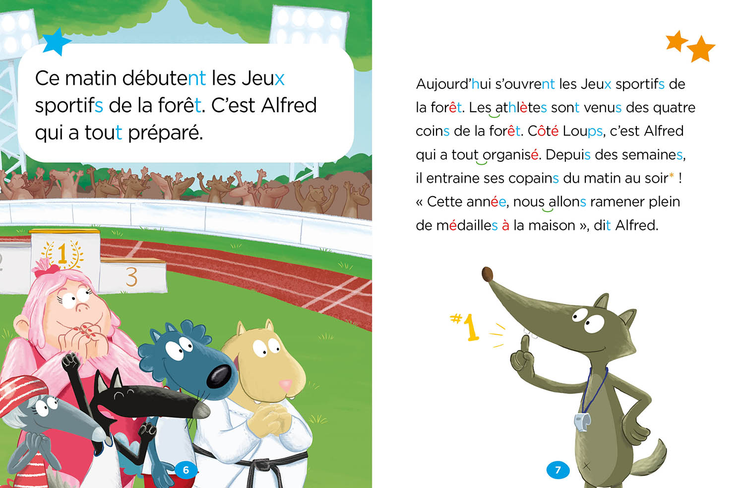 LES JEUX SPORTIFS DE LA FORET NIV2 - MES LECTURES DU CP AVEC LOUP 
