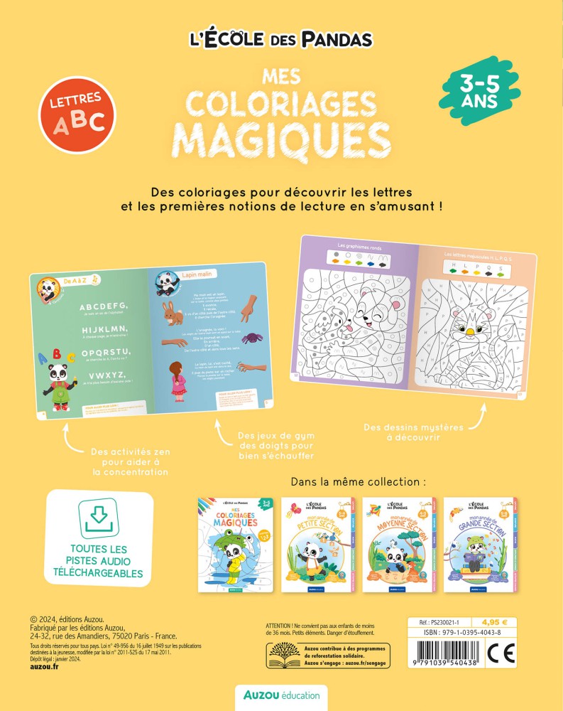 L'école Des Pandas - Mes Coloriages Magiques - Les Lettres L'école Des Pandas - Mes Coloriages Magiques - Les Lettres