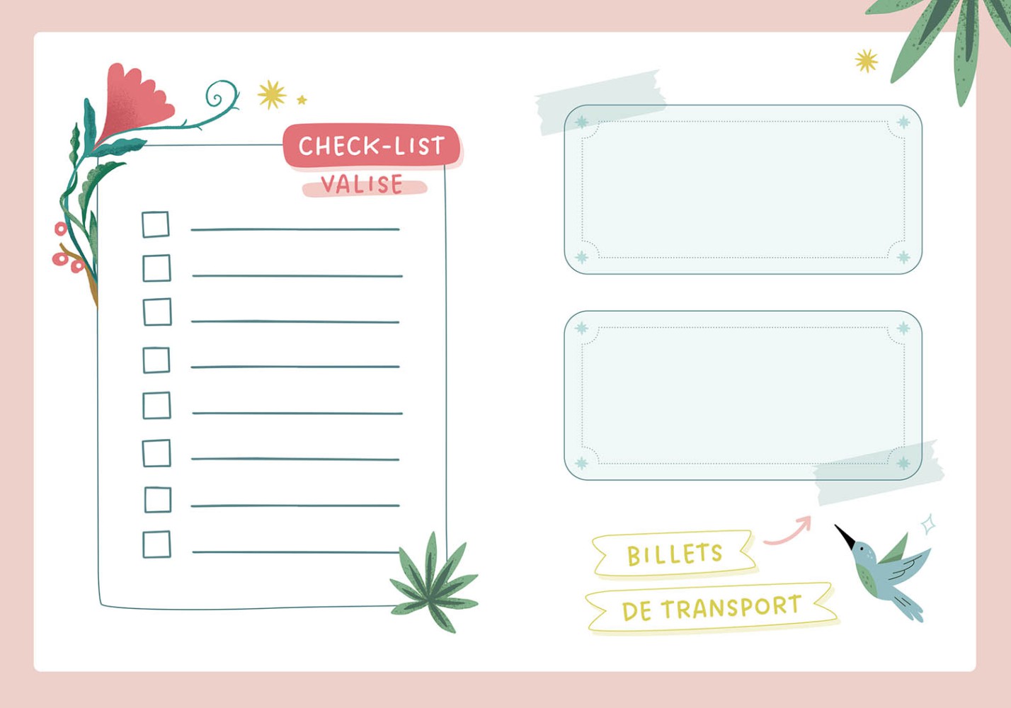 Mon carnet secret des vacances