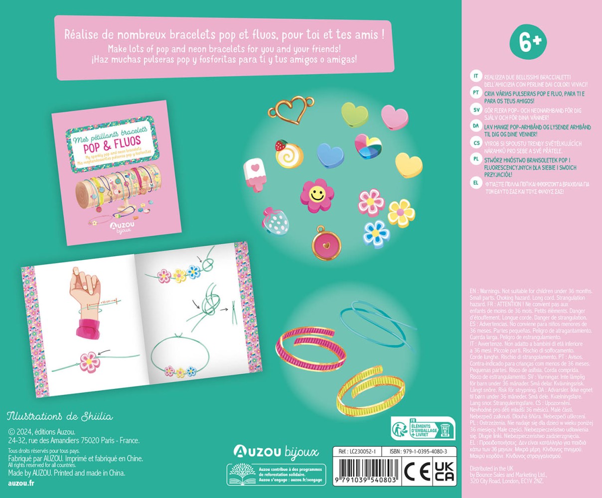 Mes pétillants bracelets pop et fluos