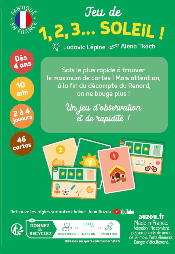 Jeu De Cartes - Jeu De 1, 2, 3... Soleil !