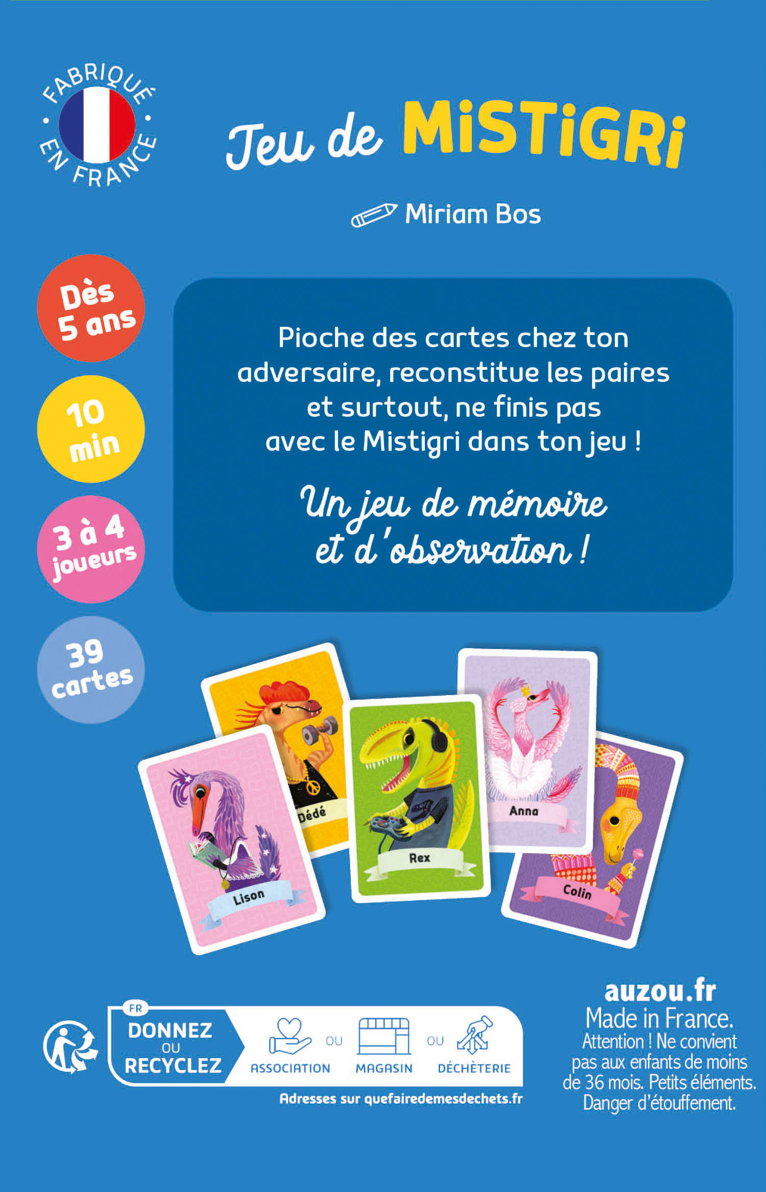 Jeu De Mistigri -  Dinosaure