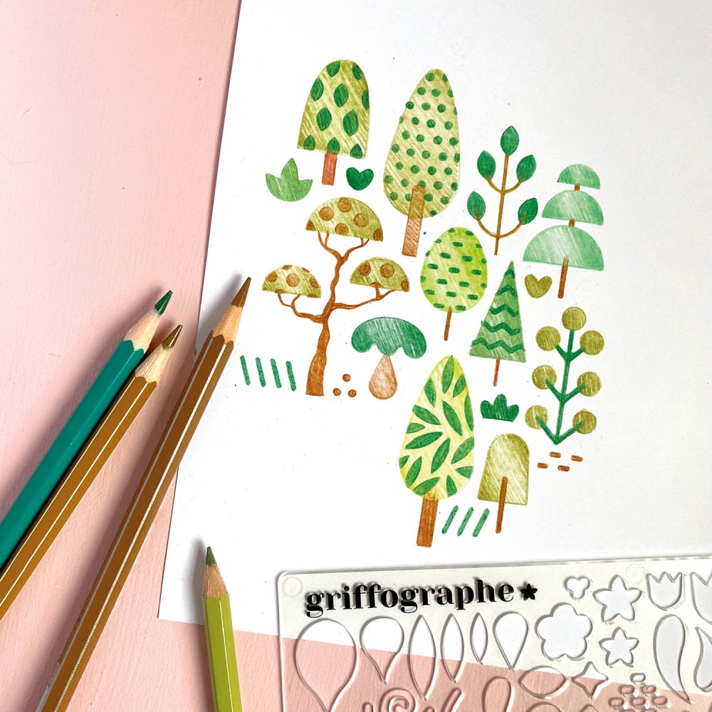 Je dessine pas à pas avec le griffographe - Dans la forêt