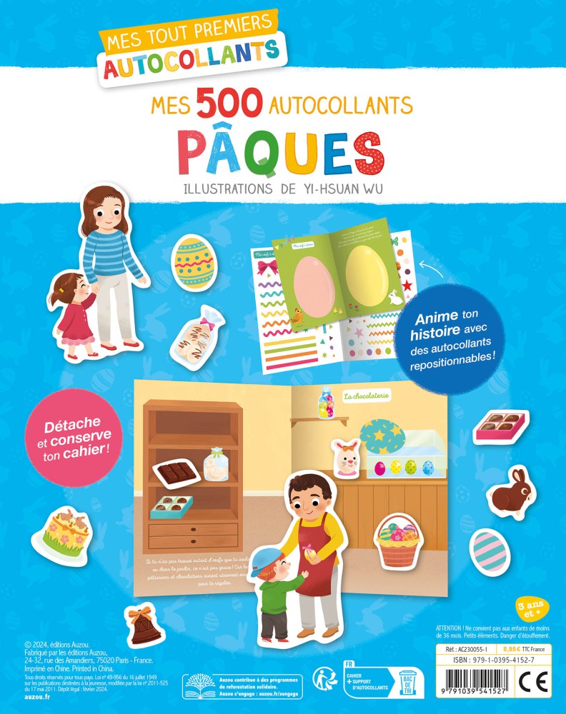 500 Autocollants Pâques