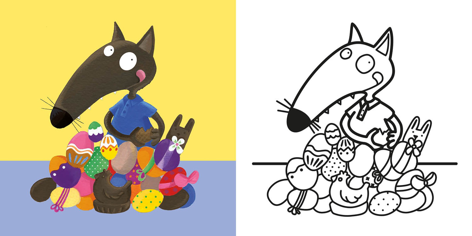 Mes Premiers Coloriages - P'tit Loup - Joyeuses Pâques Mes Premiers Coloriages - P'tit Loup - Joyeuses Pâques