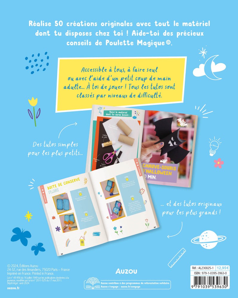 50 CREATIONS A FAIRE A LA MAISON - AVEC POULETTE MAGIQUE
