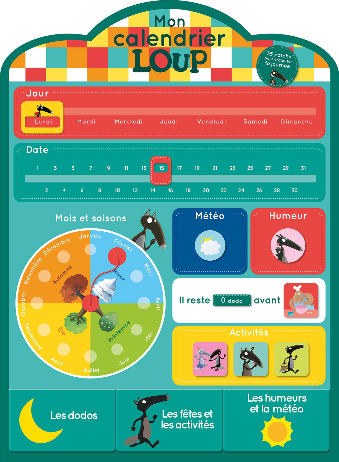 Mon Calendrier En Tissu Loup Mon Calendrier En Tissu Loup