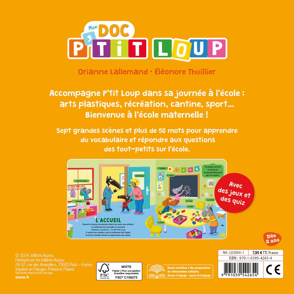 Mon Doc P'tit Loup - Mon Doc' P'tit Loup - L'école