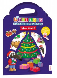 P'tit loup - mes stickers en relief - vive Noël
